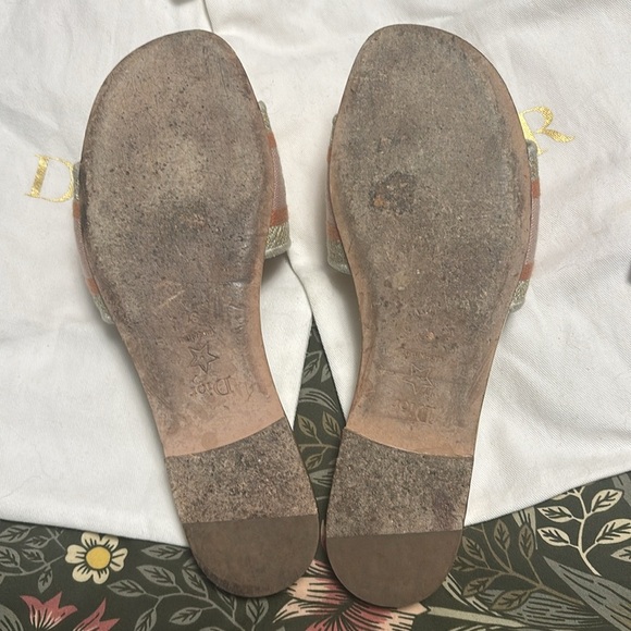 Dior Gold and Pink Women's Sandals - Picture 5 of 9